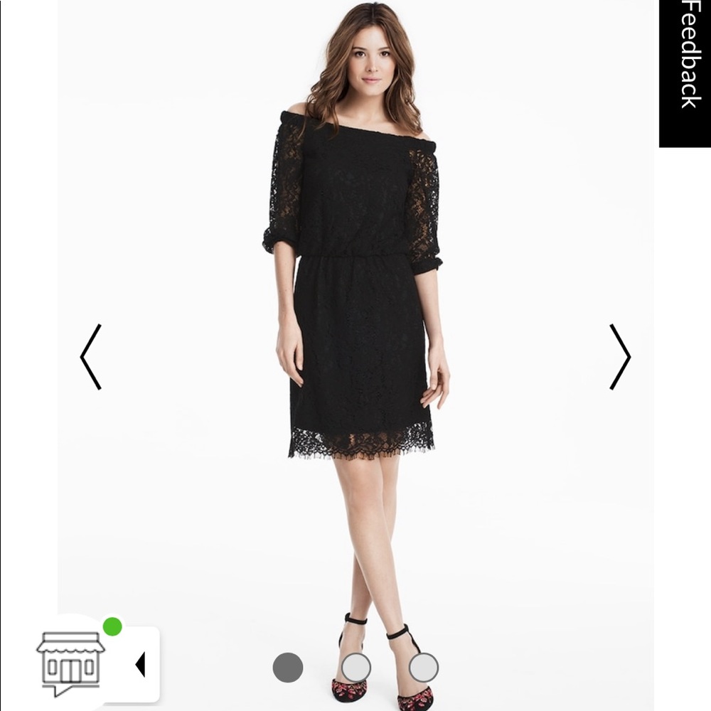 WHBM Off-the-Shoulder Lace Boho Dress